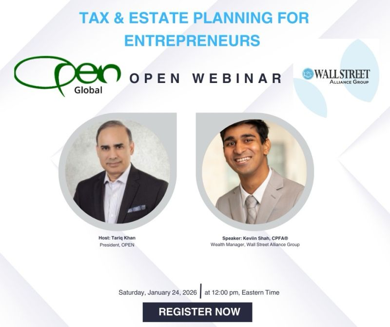 OPEN Global Webinar - Tax and Estate Planning for Entrepreneurs, 24 Jan 2026